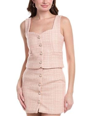 Avantlook Cropped Waistcoat Top - Pink