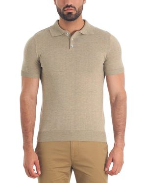 Jared Lang Knit Yarn Polo Shirt - Natural