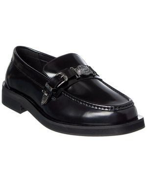 Karl Lagerfeld Box Leather Loafer - Black