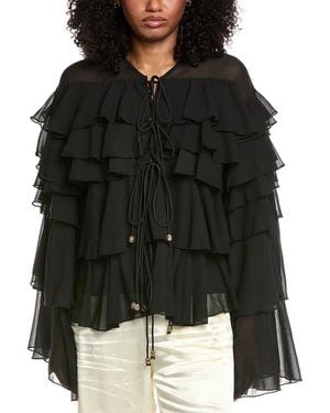 Beulah London Solid Blouse - Black