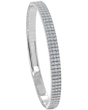 Sabrina Designs 14k 3.40 Ct. Tw. Diamond Flexible Bangle Bracelet - White