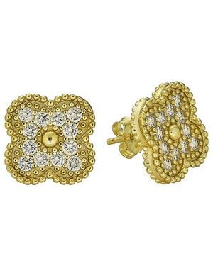 Belpearl 13Mm Cz Earrings - Multicolour