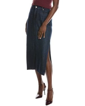 7 For All Mankind Midi Skirt - Blue