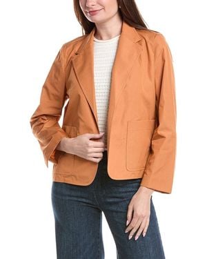 Lafayette 148 New York Cropped Boyfriend Blazer - Orange