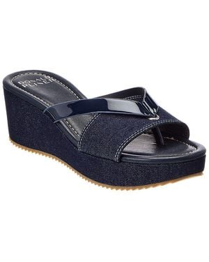 Donald J Pliner Sotira Denim & Patent Sandal - Blue