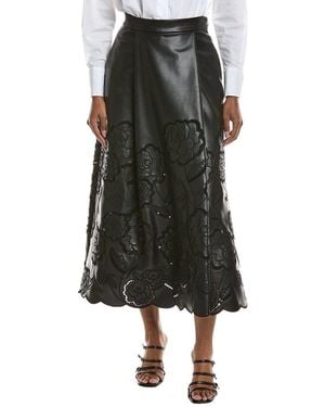 Toccin Stacy Lace Midi Skirt - Black