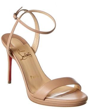 Christian Louboutin Loubi Queen 100 Leather Sandal - Metallic