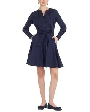 Draper James Imogen Mini Shirtdress - Blue