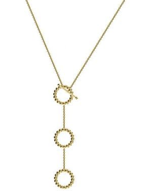 Gabi Rielle 14K Over Lariat Necklace - White