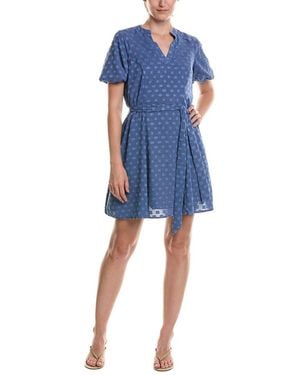 Vince Camuto Puff Sleeve Mini Dress - Blue