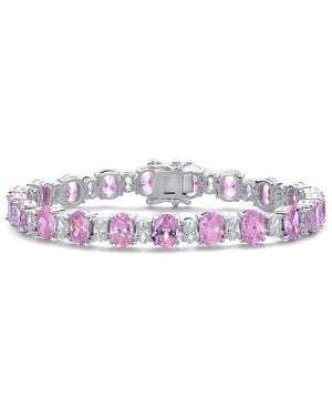 Genevive Jewelry Silver Bracelet - Pink