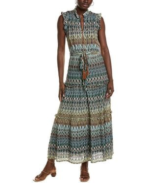 Julia Jordan Knit Lurex Maxi Dress - Green