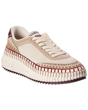 Chloé Nama Leather & Suede Sneaker - Pink