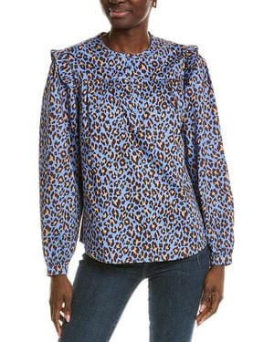 tyler boe Kitty Blouse - Blue