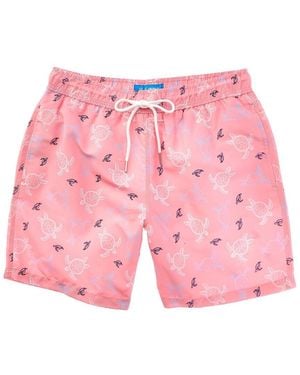 Blue Wave Swim Short - Pink