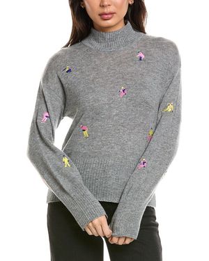 Brodie Cashmere Mini Skier Wool & Cashmere-Blend Jumper - Grey