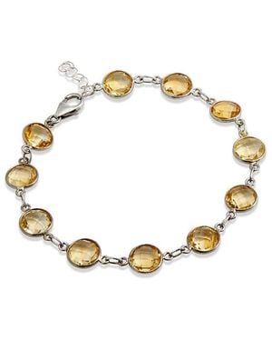 Savvy Cie 18.00 Ct. Tw. Citrine Link Bracelet - Metallic
