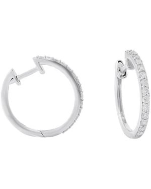 Diana M. Jewels Fine Jewellery 14k Diamond Hoops - Metallic