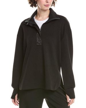 Ariella Scuba 1/2-Zip Funnel Pullover - Black