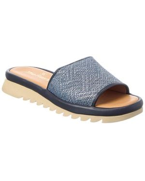 The Flexx Wilma Canvas & Leather Sandal - Blue