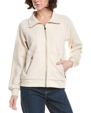 Joseph Ribkoff Zipper Cardigan - Natural