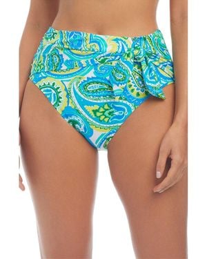 Bleu Rod Beattie More Is More High Waisted Swim Bottom - Blue