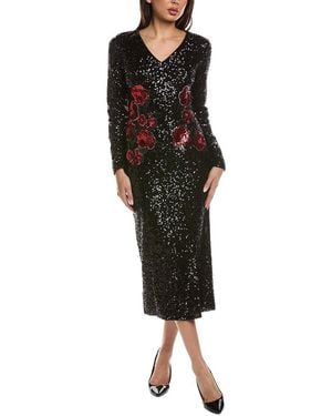 Tahari The Aurora Sequin Dress - Black