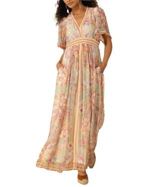 Hale Bob Jaliyah Silk-Blend Maxi Dress - Natural