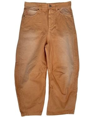 Loewe Wide Leg Barrel Carrot Pants, Size Eu (Authentic Pre-Loved) - Brown