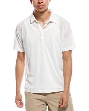 Vintage 1946 Metal Vent Jacquard Polo Shirt - White