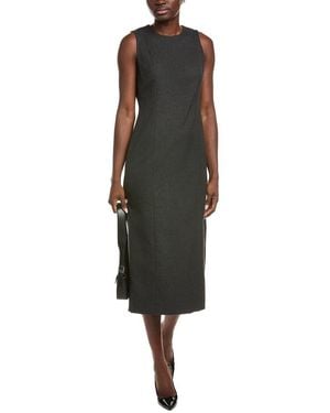 Kenneth Cole Fanned Midi Dress - Black