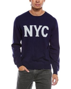 Brodie Cashmere Nyc Wool & Cashmere-Blend Crewneck Jumper - Blue