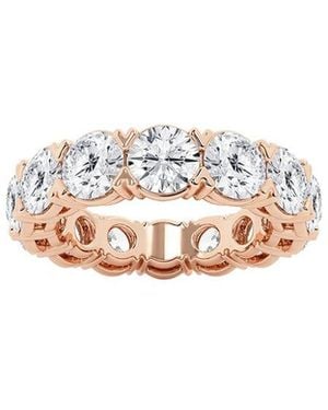 Lab Grown Diamonds 14K Rose 7.00 Ct. Tw. Lab Grown Diamond Eternity Ring - White