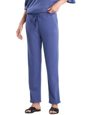 Natori Tranquility Waffle Tapered Pant - Blue