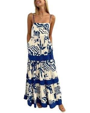 DELI S Printed Maxi Dress - Blue