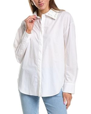 English Factory Crochet Collar Detailed Shirt - White