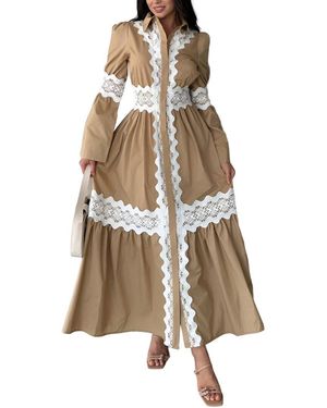 WELLWAY Maxi Dress - Brown