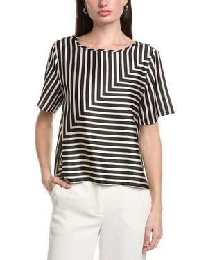 Vince Camuto Crewneck Cropped Blouse - Black