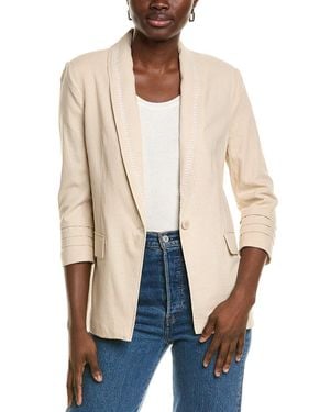 Ellen Tracy Linen-Blend Blazer - Natural