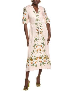 Maison Tara Sabra Midi Dress - Metallic