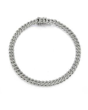 Nephora 14k 0.84 Ct. Tw. Diamond Cuban Link Bracelet - Metallic