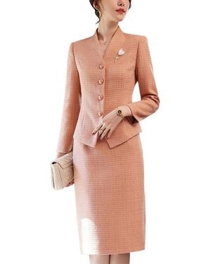 Tedora 2Pc Blazer & Skirt Set - White