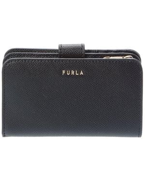 Furla Classic Medium Compact Leather Wallet - Black