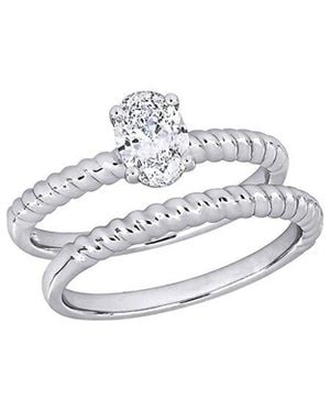 Created Forever 14K 0.70 Ct. Tw. Lab-Grown Diamond Bridal Ring Set - White