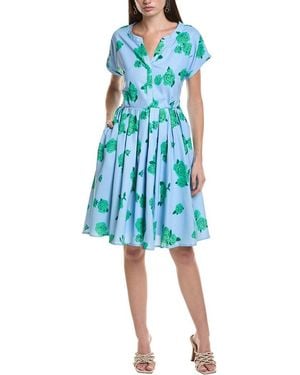 AREA STARS Floral Belted Dress - Blue