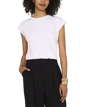 Vince Camuto Cropped Sleeveless Top - White