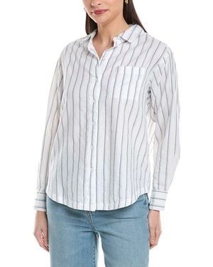 Michael Stars Beau Oversized Button Shirt - White