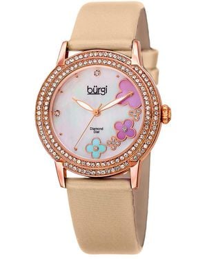Burgi Burgi Leather Watch - Pink