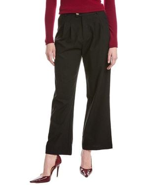 Seraphin Linen-Blend Pant - Black