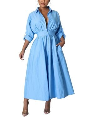 Emma way Midi Dress - Blue